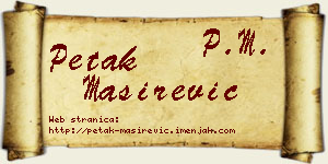 Petak Maširević vizit kartica